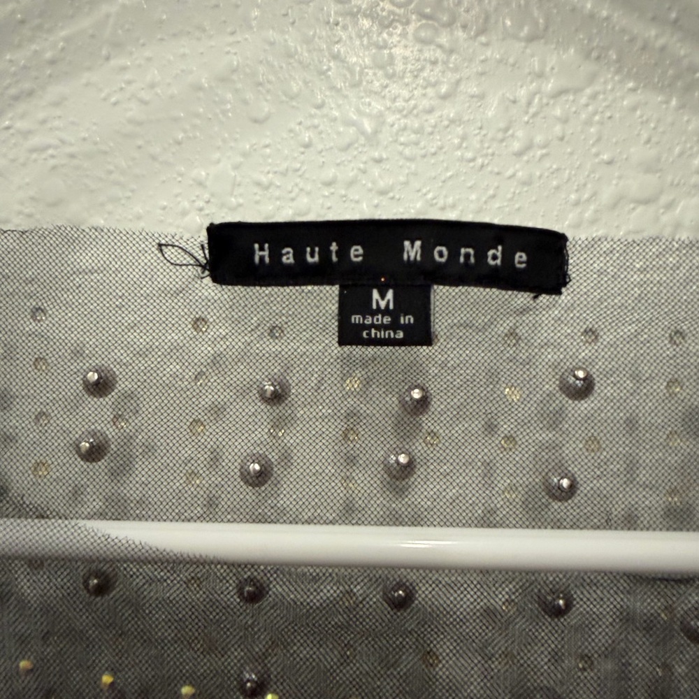 Haute Monde Beaded Long Sleeve Cover Up - Picture 4 of 4